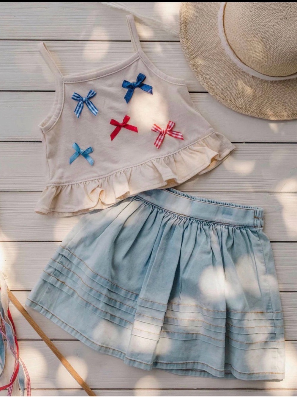 Wild Wawa Girls’ Patriotic Skirt Set, NWT, 2-3 Years